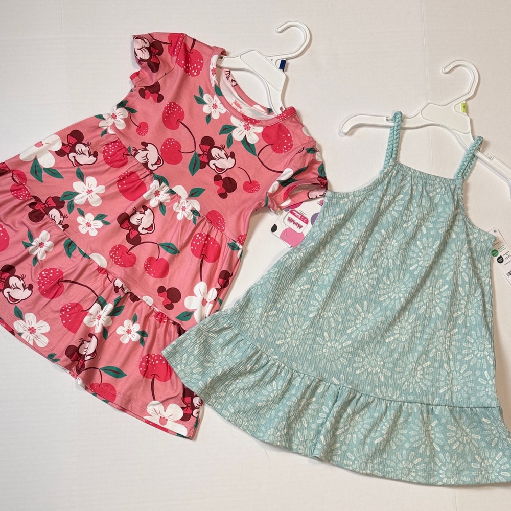 Disney Pink and Light Blue Dresses with Characters